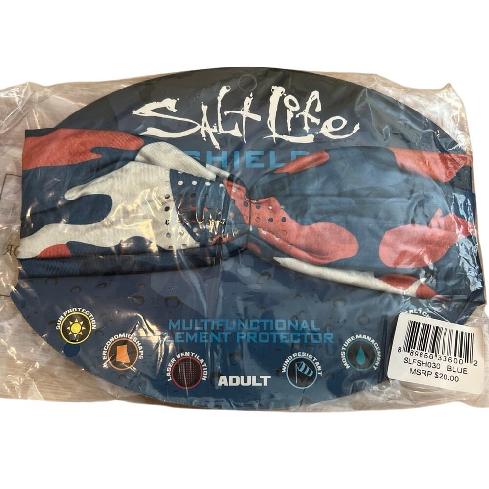 Salt Life Multifunctional Element Protector - Blue Camo Fishing Outdoor Gear Adu